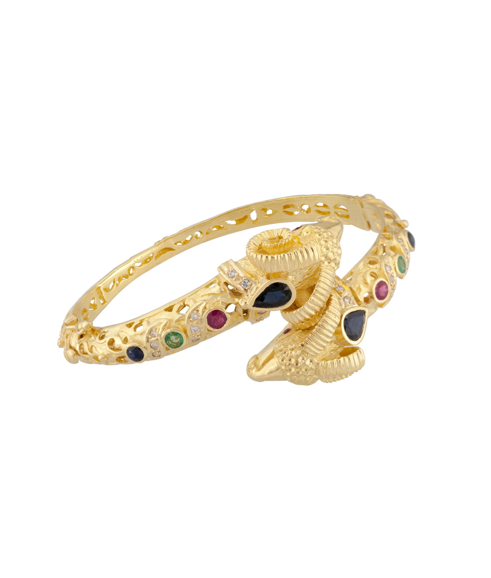18k elegant jewellery gold jewelry precious stones animal κοσμήματα κοσμηματα κόσμημα κοσμημα χρυσα πολίτιμοι πολιτιμοι λιθοι λίθοι bracelet βραχιόλι βραχιολι animal ram