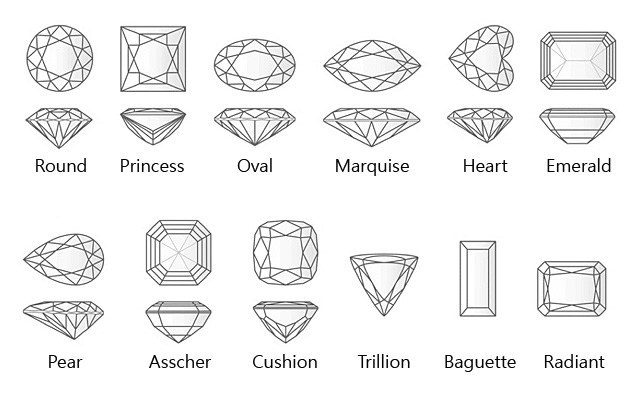 diamond shape precious stones