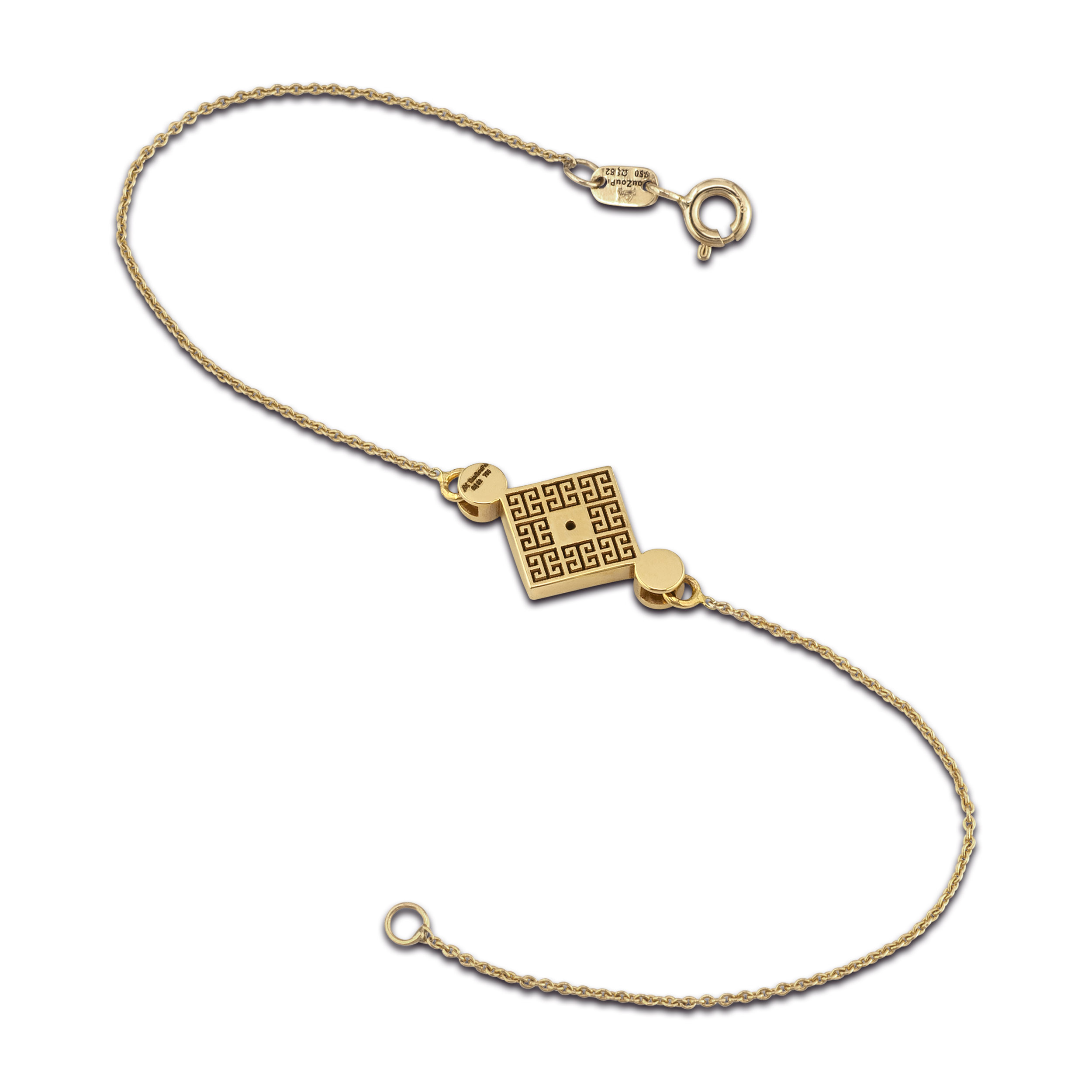Perforated gold Meander Bracelet