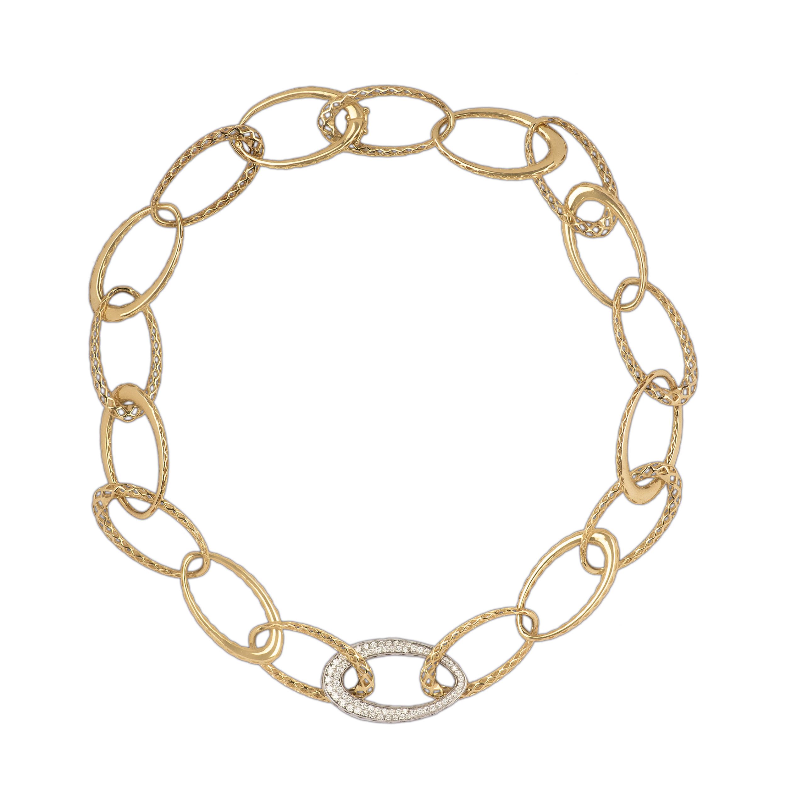 chain necklace made from gold and d