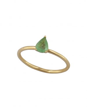 A Ring from “Joy Collection", a collection which includes a plethora of delicate and playful jewellery, perfect for children The Ring consists of a single small Emerald.