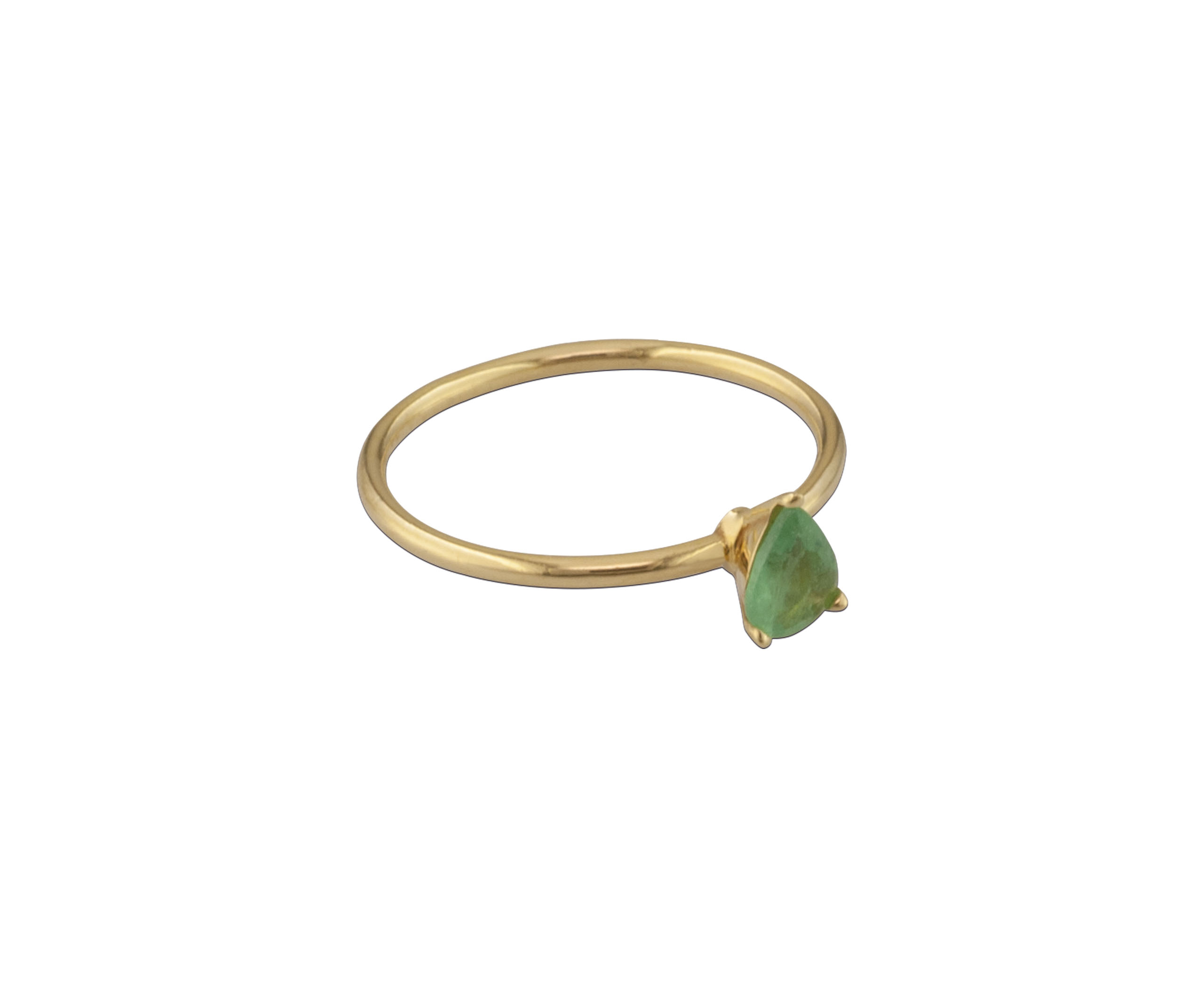 A Ring from “Joy Collection", a collection which includes a plethora of delicate and playful jewellery, perfect for children The Ring consists of a single small Emerald.