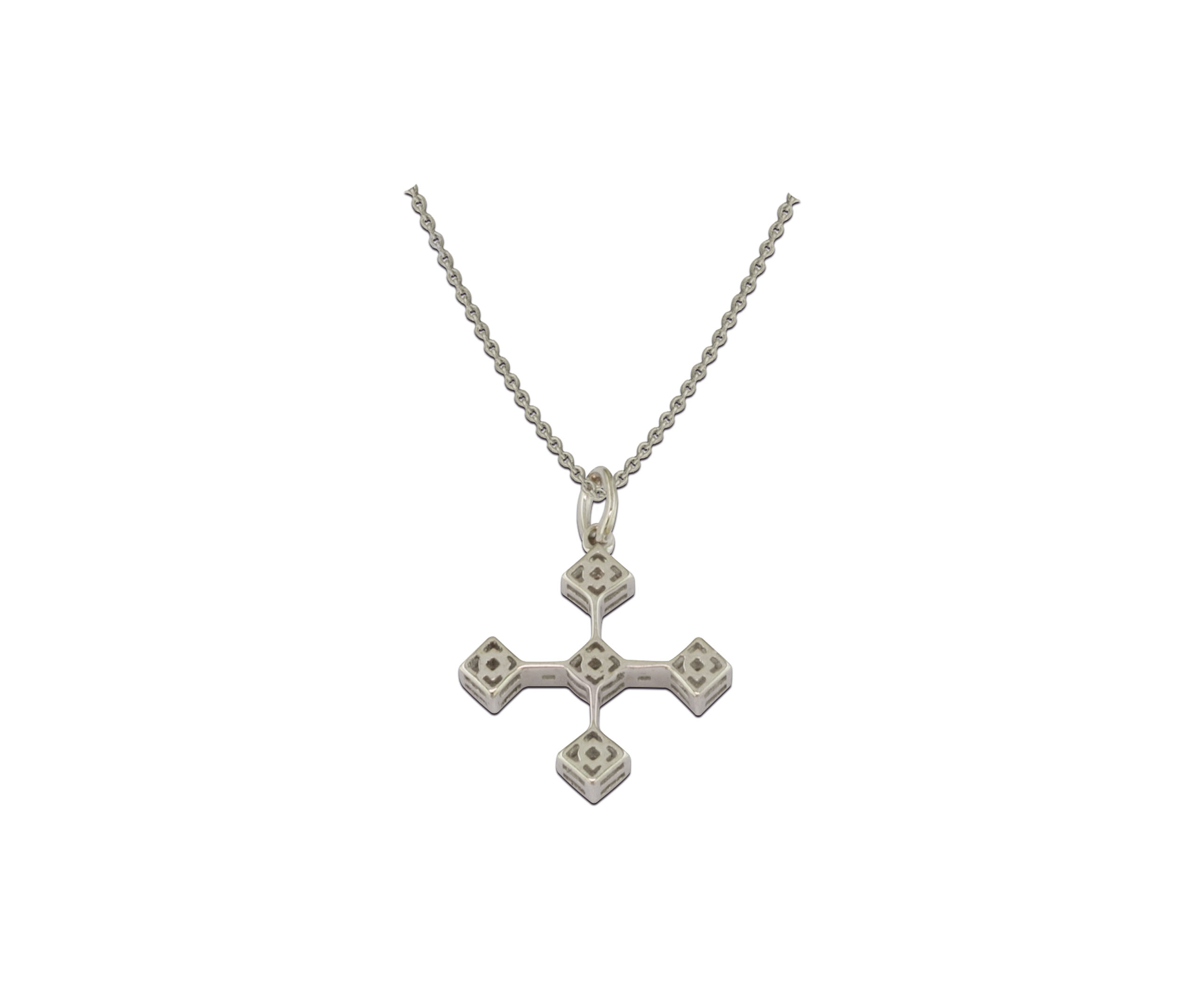 white gold cross necklace