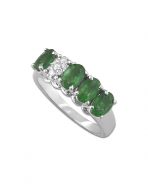 k18 white gold emerald ring