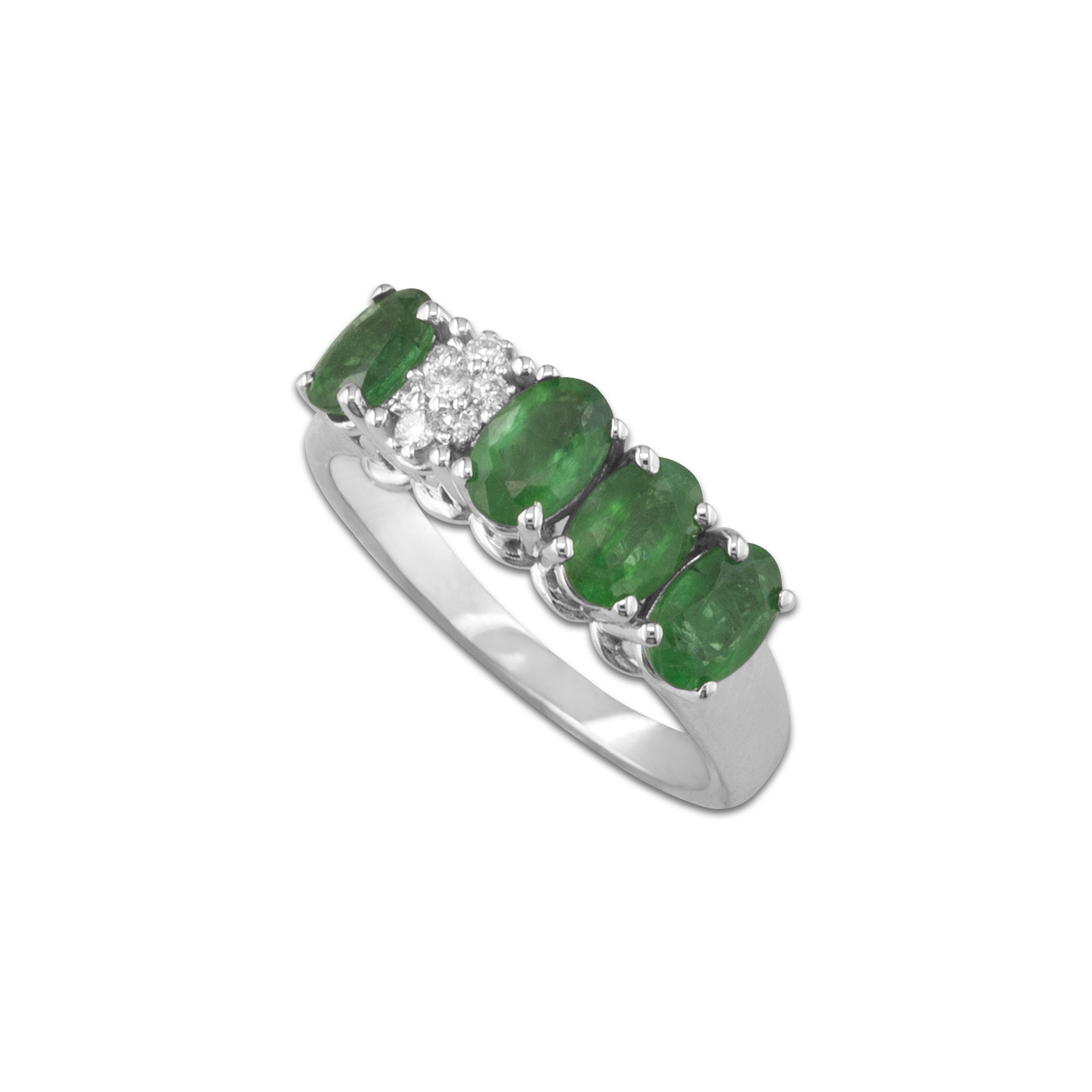 k18 white gold emerald ring