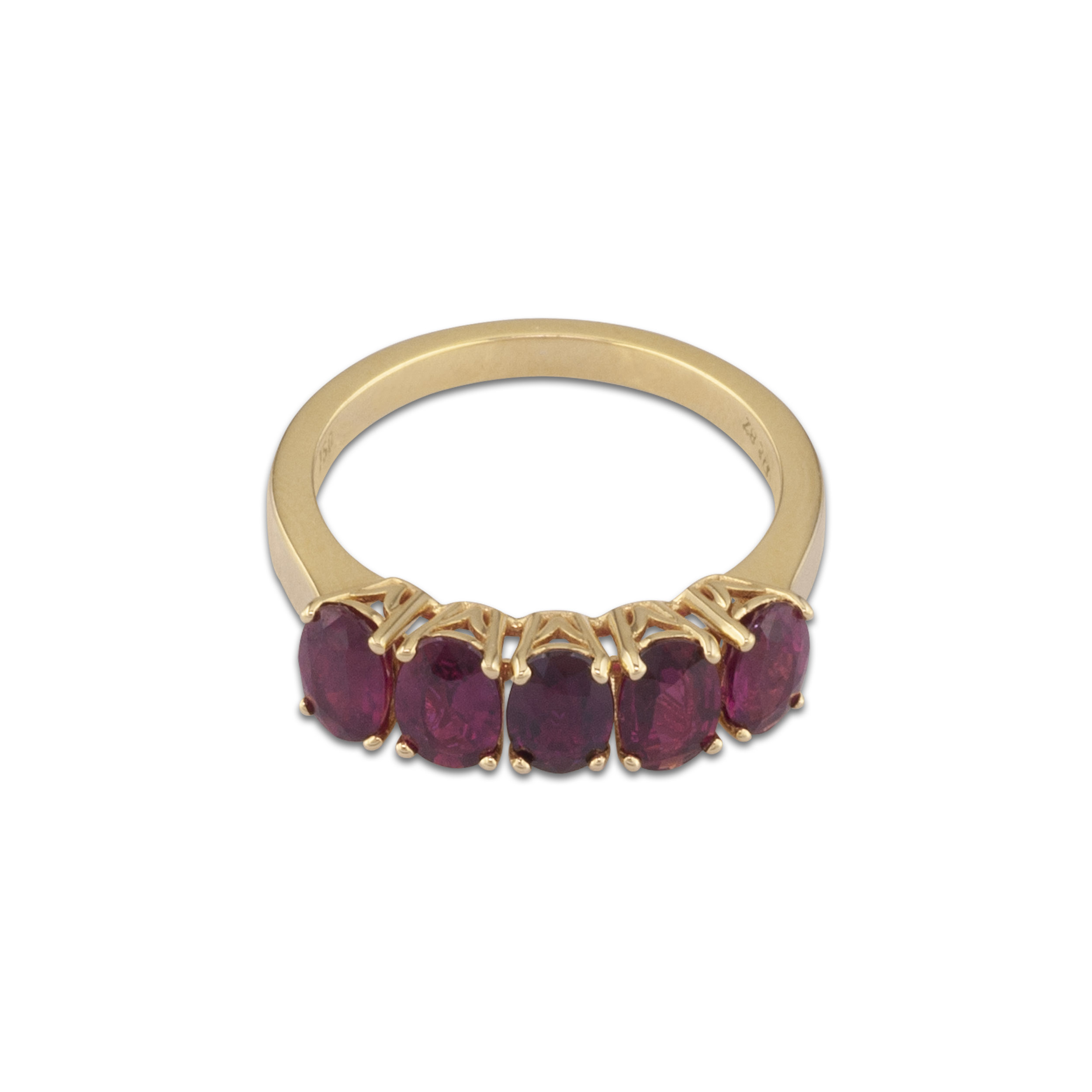 k18 gold ring with rubies