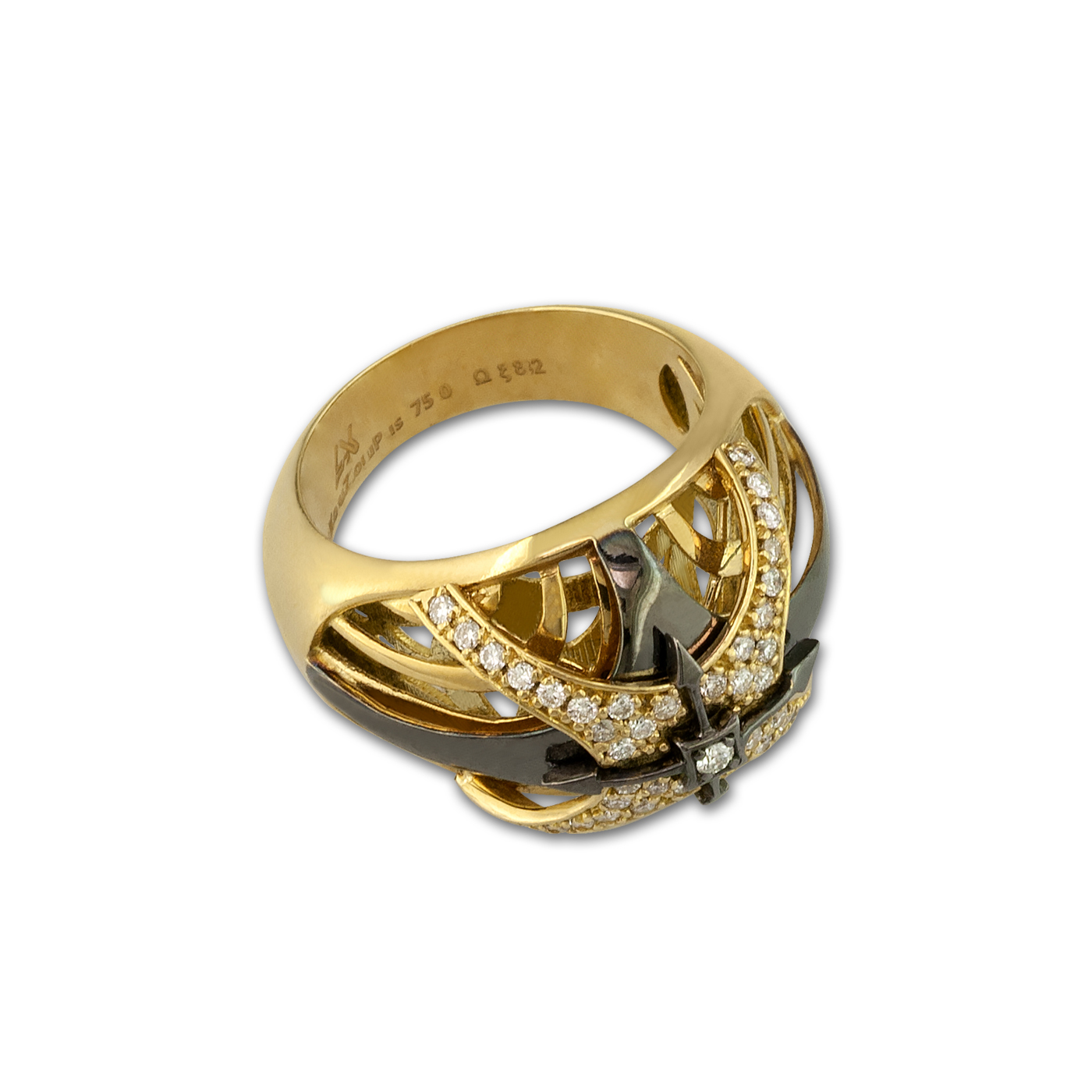 Kouzoupis Jewellery | Gold Compass Ring